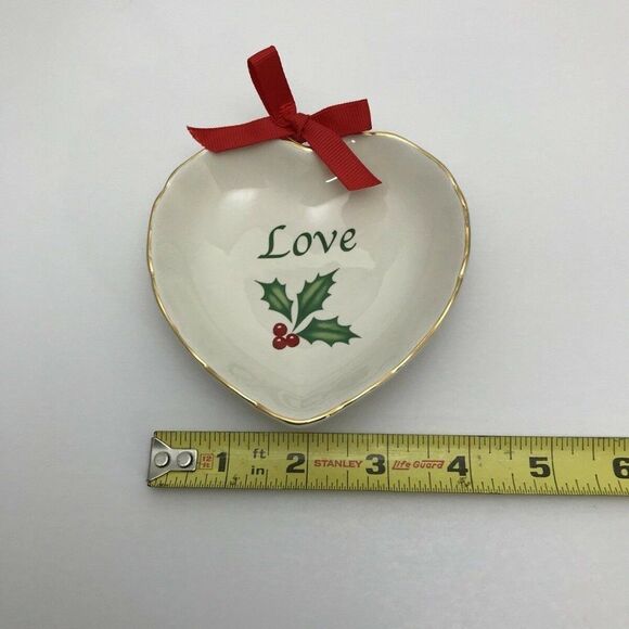 Lenox Holiday Sentiment Pair Tray and Trinket Dish - Picture 3 of 12